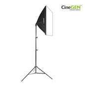 Inne akcesoria studyjne - CineGEN Lampa światła stałego SOFTBOX 50x50cm 65W 230cm SINGLE-55682 - miniaturka - grafika 1