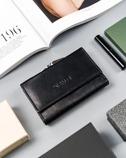 Cavaldi Portfel damski ze skóry naturalnej z portmonetką na bigiel, RFID - Portfele - miniaturka - grafika 2