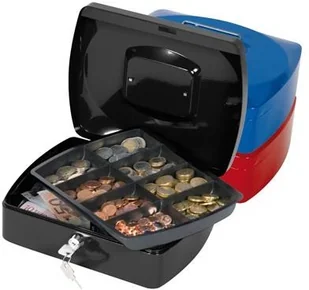 Q-CONNECT Kasetka na pieniądze , duża, 255x85x200mm, czarna KF02603 - Sejfy i kasy pancerne - miniaturka - grafika 3