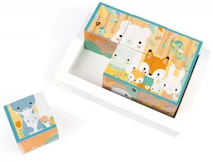 Janod Klocki drewniane puzzle 6w1 Pure 6 elementów J05158 729980 - Zabawki kreatywne - miniaturka - grafika 5