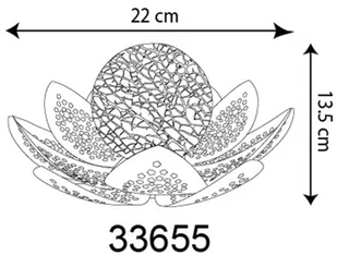 GLOBO Lampa solarna LED 33655, kwiat,  22 cm - Lampy ogrodowe - miniaturka - grafika 5