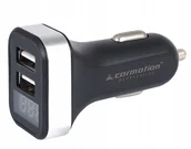 Ładowarki samochodowe - Szybka Ładowarka Podwójna Usb 5V 3,1A 12/24V LCD - miniaturka - grafika 1