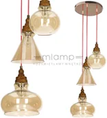 Lampy sufitowe - Spotlight LAMPA wisząca UNIVERSE 9714312 szklana OPRAWA zwis IP20 brunatny przez - miniaturka - grafika 1