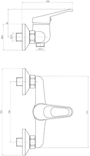 Deante Bat lobo chrom natryskowa bez zestawu natryskowego BYU040M - Baterie wannowe i prysznicowe - miniaturka - grafika 3