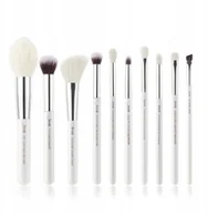 Pędzle do makijażu - Jessup Zestaw 10 pędzli T243 White/Silver - miniaturka - grafika 1