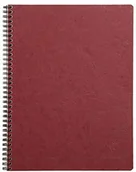 Notesy i bloczki - Clairefontaine 782562C notatnik z wiązaniem spiralnym, Age Bag, 160 stron zdejmowany i perforowany, 4 otwory, 22,5 x 29,7 cm, 90 g, w linie, imitacja skóry, kolor czerwony 782562C - miniaturka - grafika 1