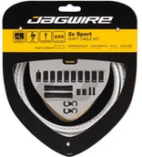 Części rowerowe - Jagwire Jagwire 2X Sport Shift Linka przerzutki - zestaw do Shimano/SRAM, braided white  2021 Linki przerzutki i pancerze 18020073 - miniaturka - grafika 1