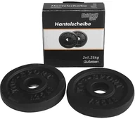 Pozostały sprzęt siłowy - Christopeit Sport Talerze żeliwne 2x 1,25 kg 30 mm na gryf - miniaturka - grafika 1