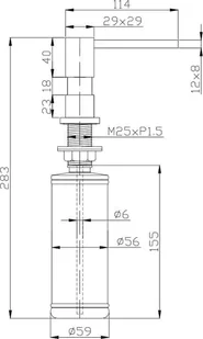 Alveus Dozownik KORK chrom 1129080) - Mydelniczki i dozowniki mydła - miniaturka - grafika 3