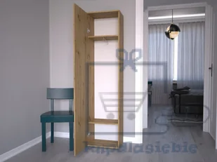 SZAFA DUO LUSTRO WIESZAK PRZEDPOKÓJ DĄB ARTISAN - Meble do przedpokoju - miniaturka - grafika 4