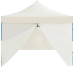 vidaXL Składany namiot z 8 ścianami bocznymi, 3 x 9 m, kremowy - Pawilony ogrodowe - miniaturka - grafika 7