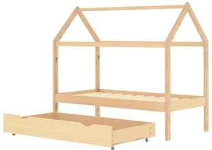 VidaXL Rama łóżka dziecięcego z szufladą, sosnowa, 80x160 cm - Łóżka dla dzieci i młodzieży - miniaturka - grafika 6