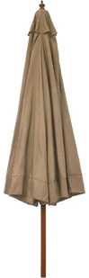 vidaXL Parasol ogrodowy na drewnianym słupku 330 cm taupe 47215 - Parasole ogrodowe - miniaturka - grafika 5