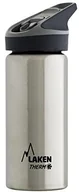 Shakery i bidony sportowe - Laken Thermo Jannu butelka termiczna butelka izolowana ze stali nierdzewnej butelka do wody bidon szeroki otwór - 0,5 l, szary, 1 rozmiar TJ5 - miniaturka - grafika 1
