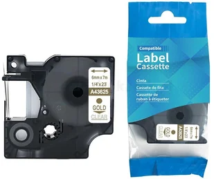 Dymo Taśma do D1 43625 6/7 Przeźroczysta/Złoty - Papier do drukarek - miniaturka - grafika 6