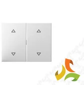 Klawisze i ramki - Hager BERKER K.1 Klawisz 2 podwójny z nadrukiem "STRZAŁKI" do wyłącznika 2-klawiszowego biały połysk 14357209 14357209/HAG - miniaturka - grafika 1