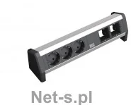 Listwy zasilające - Bachmann DESK 3x Gniazda 2xABD GST18 (902.001) - miniaturka - grafika 1