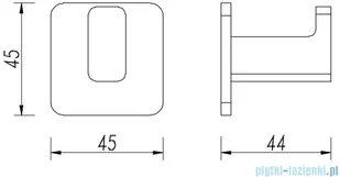 Omnires Nelson haczyk pojedynczy czarny NL80115BL - Wieszaki łazienkowe - miniaturka - grafika 2