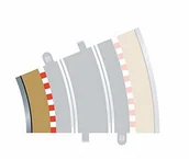 Samochody i pojazdy dla dzieci - Scalextric 500008281 - R3 RANDSTR.INEN 22,5GRAD 4X, akcesoria do toru wyścigowego C8281 - miniaturka - grafika 1