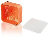 Inne - F-tronic F-Tronic wydrążona lampa ścienna skrzynka rozdzielcza, wraz z pokrywką, 104 X 104 MM, pomarańczowy, E116 - miniaturka - grafika 1