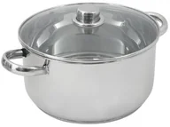 Garnki - Crealys crealys 502388 na zupę Garnek z pokrywką szklaną, ze stali nierdzewnej, 10 L, 28 cm średnica 502388 - miniaturka - grafika 1