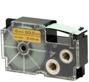 Casio Taśma zamiennik XR-18GD1 18mm x 8m czarny druk / złoty podkład - Papier do drukarek Casio Taśma zamiennik XR-18GD1 18mm x 8m czarny druk / złoty podkład - Papier do drukarek - miniaturka - grafika 1