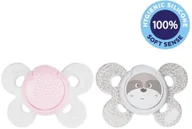 Smoczki uspokajające - Chicco smoczek Physio Comfort silikonowy dziewczynka kropki/szop 2 szt. 0 6 mies - miniaturka - grafika 1