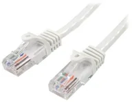Kable komputerowe i do monitorów - StarTech com 0.5m White Cat5e / Cat 5 Snagless Ethernet Patch Cable 0.5 m - patch cable - 50 cm - white 45PAT50CMWH - miniaturka - grafika 1