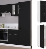 Szafki kuchenne - vidaXL Szafka kuchenna, czarna, 60x57x207 cm, płyta wiórowa 802539 - miniaturka - grafika 1