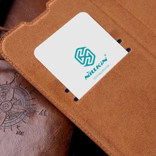 Nillkin Etui QIN Pro do Samsung Galaxy S22+ (Brązowe) NILETQINPS22P.BROWN - Etui i futerały do telefonów - miniaturka - grafika 12