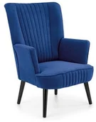 Fotele - Halmar Fotel DELGADO Velvet Granatowy V-PL-DELGADO-FOT-GRANATOWY - miniaturka - grafika 1