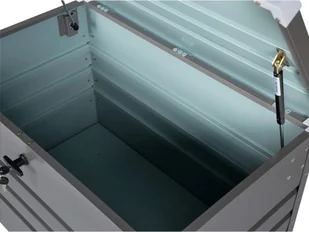 Beliani Skrzynia ogrodowa metalowa 300 l szara CEBROSA - Skrzynie ogrodowe - miniaturka - grafika 5