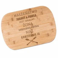 Deski do krojenia - Murrano Deska bambusowa do krojenia z grawerem dla najlepszej kucharki na DSK-BMB1-040 - miniaturka - grafika 1