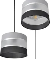Lampy sufitowe - Euluna Lampa wisząca Helen okrągła szaro-srebrna 3-pkt. - miniaturka - grafika 1