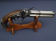 Repliki - broń - Denix SA REPLIKA TRZY LUFOWY PISTOLET NA STOJAKU MODEL 1307+801 1307+801 - miniaturka - grafika 1