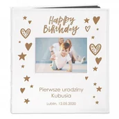 Albumy fotograficzne - NA Murrano Album z Okienkiem Prezent Urodziny Dla Dziecka Grawer ALB-BO-BK-CO2-034 - miniaturka - grafika 1