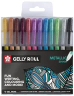 Przybory szkolne - Talens Sakura, cienkopisy, Gelly Metallic, 12 sztuk - miniaturka - grafika 1