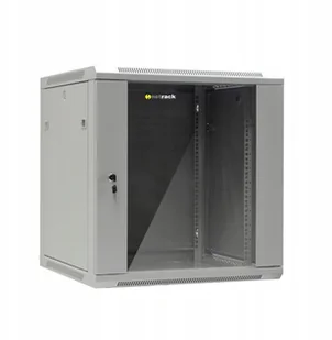 NetRack Szafa wisząca 19" 12U/600x600mm drzwi szklane otwierane boki szary 019-120-66-021 - Szafy rack - miniaturka - grafika 2