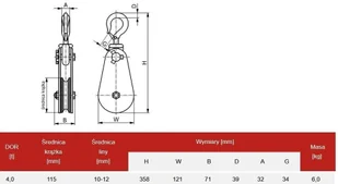 339 Krążek rozbieralny udźwig 4 T średnica liny 10-12 mm) 33977433 77433-uniw - Kółka i bloczki 339 Krążek rozbieralny udźwig 4 T średnica liny 10-12 mm) 33977433 77433-uniw - Kółka i bloczki - miniaturka - grafika 2