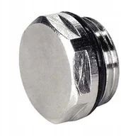 Rury - Korek Chromowany 1/2 Gwint Zewnętrzny Z Uszczelką - miniaturka - grafika 1