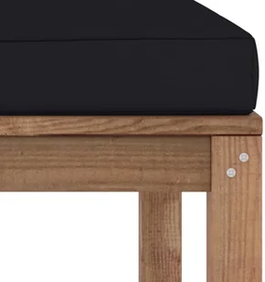 VidaXL Lumarko Podnóżek ogrodowy z czarną poduszką 3067267 VidaXL - Pufy i podnóżki - miniaturka - grafika 4