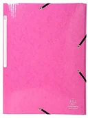Teczki i skoroszyty - Exacompta Exacompta 55824E teczka na dokumenty (Iderama z 3 klapami i gumowym ściągaczem, 425/m, A4, duża pojemność, karton manila) 1 sztuka, różowa 55824E - miniaturka - grafika 1