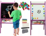 Tablice dla dzieci - Tablica 4w1 Magnetyczna Kredowa Papier Akcesoria - miniaturka - grafika 1