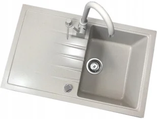 Laveo Zlew zlewozmywak Granitowy Głęboka Komora 20 cm - Zlewozmywaki - miniaturka - grafika 2