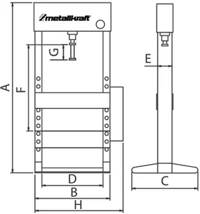 Metallkraft 322 DOSTAWA GRATIS! 32269378 Warsztatowa prasa hydrauliczna WPP 30 moc 30 T) 69378-uniw - Prasy Metallkraft 322 DOSTAWA GRATIS! 32269378 Warsztatowa prasa hydrauliczna WPP 30 moc 30 T) 69378-uniw - Prasy - miniaturka - grafika 2