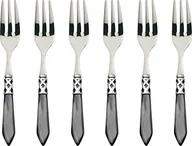 Widelce - Bugatti alcnm-n4217 Aladdin widelczyki do ciasta, stal nierdzewna/ABS, 21 x 18 x 3 cm, czarna, 6 sztuka ALCNM-N4217 - miniaturka - grafika 1