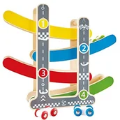 Zabawki interaktywne dla dzieci - Hape International e0438  zestaw lakierów flickf torze wyścigowym, drewnianych zabawek - miniaturka - grafika 1
