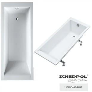 SCHEDPOL SCHEDLINE COLLECTION SCHEDPOL SCHEDLINE COLLECTION Wanna tradycyjna MAIO 140x70x40,5 cm z systemem STANDARD PLUS do zabudowy 3WST.M2P-14070 - Wanny - miniaturka - grafika 2