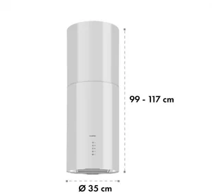 Klarstein Beretta Biały (TK15-Beretta-WH) - Okapy kuchenne - miniaturka - grafika 9