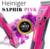 Maszynki i nożyczki dla psów - Heiniger Heiniger Saphir Pink Limited Edition - profesjonalna, bezprzewodowa maszynka w kolorze różowym, z dwoma akumulatorami i ostrzem nr 10 (1,5 mm) HG-707-730-70 - miniaturka - grafika 1